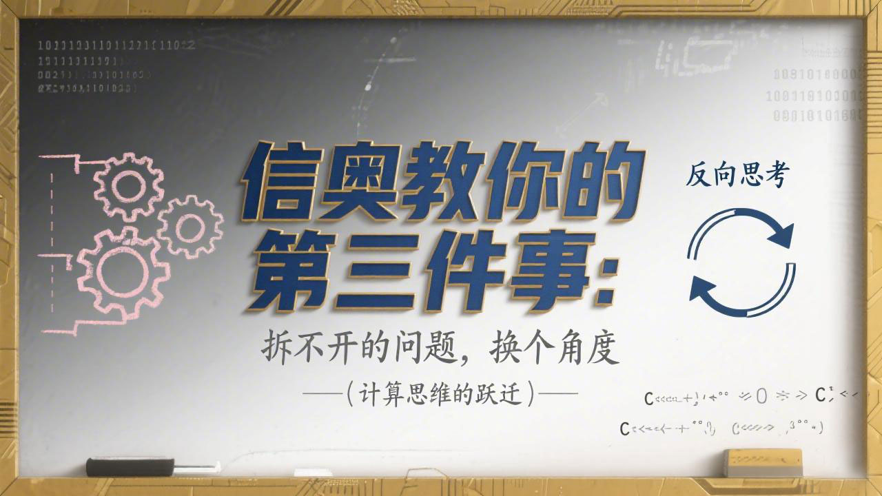 信奥教你的第三件事：拆不开的问题，换个角度